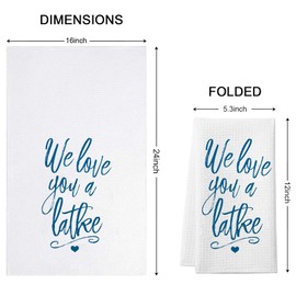 WCGXKO Hanukkah We Love You a Latke Hanukkah Housewarming Gift Kitchen Towel Dish Towel (We Love You a Latke CA)