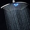 Dream Spa AquaFan 12 inch All-Chrome Rainfall-LED-Shower-Head with Color-Changing LED/LCD