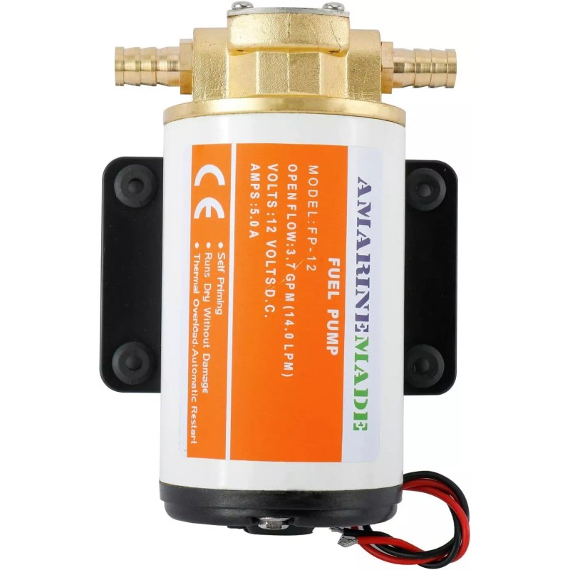 Amarine Made 12V 3.7GPM 14.0LPM Electric Oil Scavenge Pump Oil