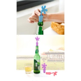 Tapones de botella de flores, tapones de vino, tapón de silicona para botella de sol, forma de flor para champaña, bebidas, cerveza, tapones de vino