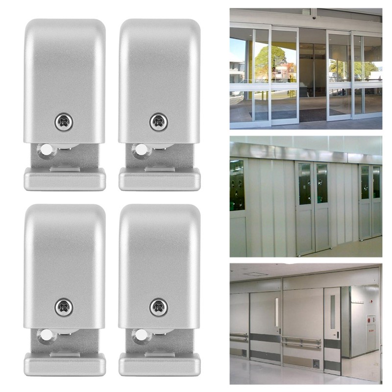 4Pcs Adjustable Sliding Door Stopper Roller Guide Hardware Accessory for