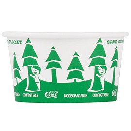 TableTop King 12 oz. Compostable and Biodegradable Paper Soup/Hot Food Cup with Tree Design - 500/Case