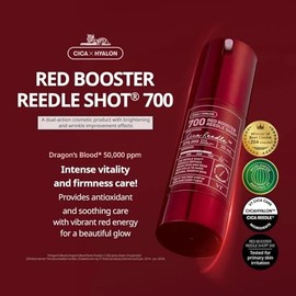VT COSMETICS Red Booster Reedle Shot Serum 700 30ml - Advanced Facial Serum with Microneedles, Dragon's Blood Extract and Centella Asiatica