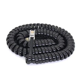 Telephone Handset Cord, Landline Handset Cord Cable 6.6Ft Uncoiled Telephone Accessory (5 Packs)