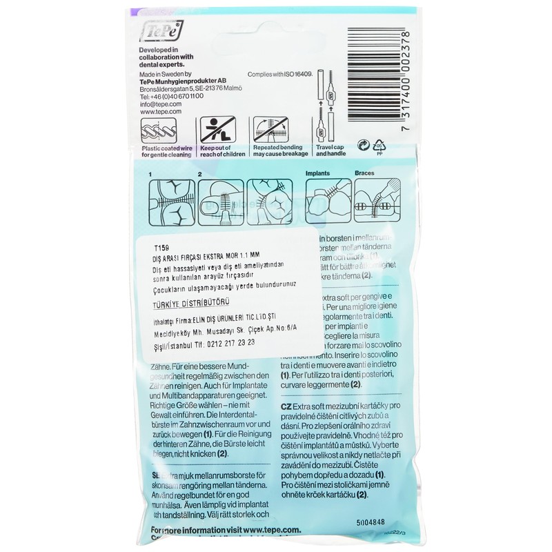 TePe Interdental Brushes Purple Extra Soft (1.1Mm - Size 6)