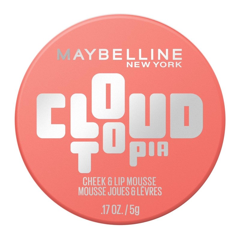Maybelline Cloudtopia Blush para mejillas y labios,14H, tono ilusión coral