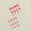 24 Pcs Christmas Nails French Tip Press on Nails Short