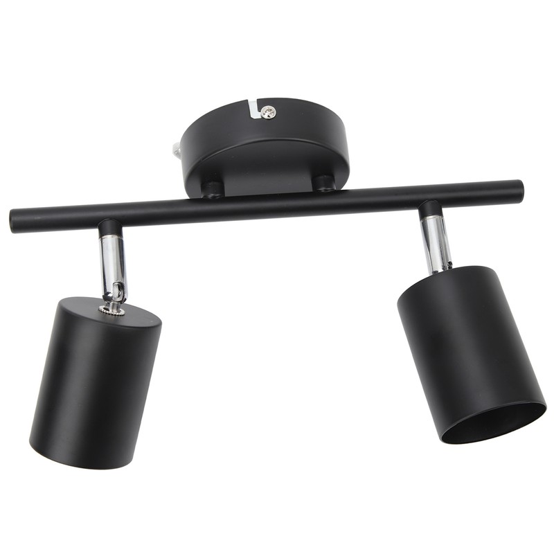 LED Track Light Kit 2 Heads 10.8in Track 90 Degrees