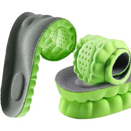 2 Pair 4D Cloud Technology Insole Super Soft Comfort Insoles | U-Shape Memory Foam Insoles, 4D Cloud Insole for Women Men Shock-Absorbing Foot Support Insoles Green 39 Size Men 6.5-7.5/Women 8-9