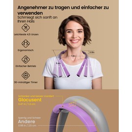 Glocusent Glocusent Verbesserte LED Hals Leselampe, Valentinstagsgeschenk fr Ihn, Handarbeitslampe, Leselampe Bett, 30-Min Timer, 3 Farben & 3 Helligkeiten, Wiederaufladbar & Langlebig, Stricken & Reparieren