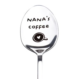 Granny Nana Coffee Spoon Gift for Grandma Grandmother Birthday Retirement Gifts for Granny Nana Christmas Gifts Coffee Lover Gifts for Women Nana's Coffee Spoon for Nana from Grandchildren