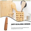 Ciieeo 1 Set Wooden Turner Handle Replacement Scalding Design for