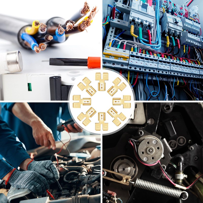 Tandefio 25 Pcs Double Piggyback Spade Connector Quick Disconnect Electrical