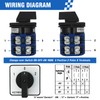 KEYMOO 160A 660V Rotary Changeover Switch, 2-Way 2NO 2NC 3