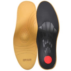 Mr Minit 3D Leather Insoles, natural/black, 28.0~28.5 cm
