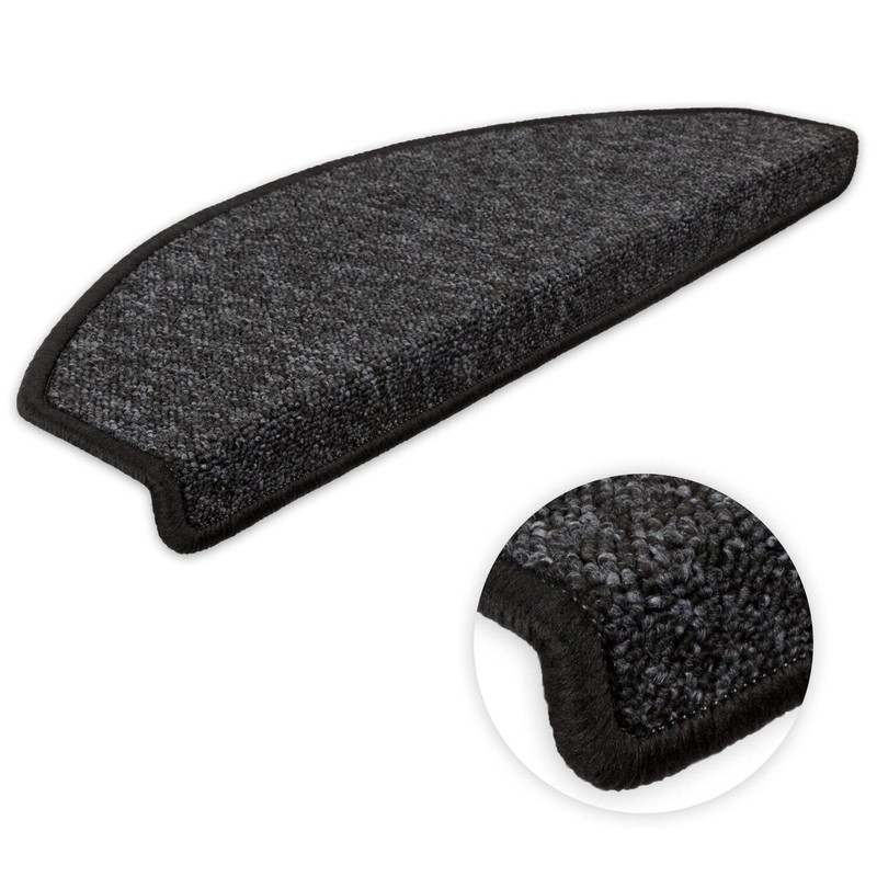 Kettelservice-Metzker Imago Stair Mat, Semi-Circular with Fleece Backing, Non-Slip Thanks