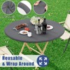 Moosfor Round Spandex Table Cloth, Elastic Fitted Waterproof Tablecloths for