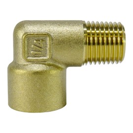 Flowbar Brass Threaded Fitting Street Elbow GSL2-02-BS 1/4
