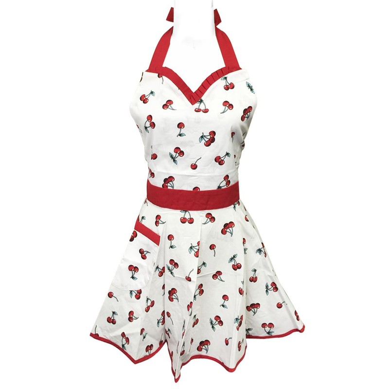 allydrew Classic Sweetheart Adjustable Apron, Cherries