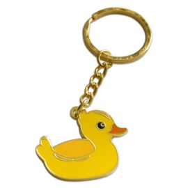 Novel Merk Rubber Ducky - Duck Enamel Keychain with Key Ring (Rubber Duck, 1)