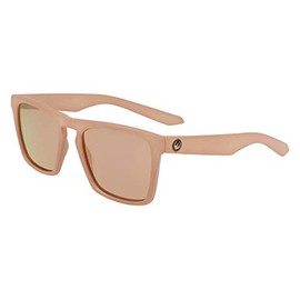 Dragon Men's Drac Rectangular Sunglasses, Matte Seashell/Ll Rose Gold Ion, 53 mm