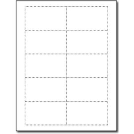 White Linen Business Card Paper - 20 Sheets / 200 Business Cards - Thick 80lb Cover Textured Cardstock for Inkjet/Laser Printers