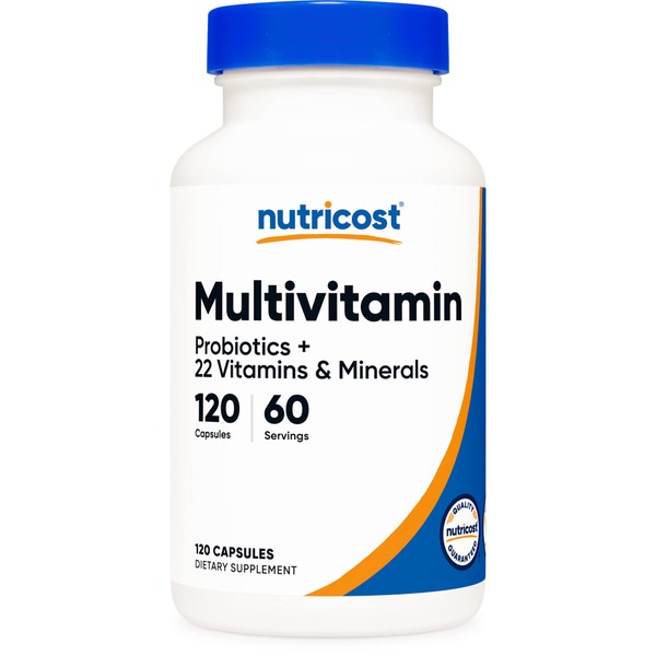 Nutricost Multivitamin with Probiotics 120 Vegetarian Capsules - Packed with Vitamins & Minerals