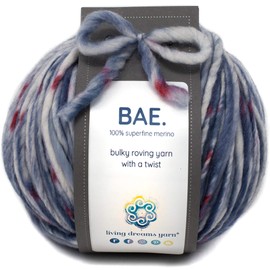 BAE by Living Dreams Yarn. Cuddly, Strong & Super Soft for Next to Skin Winter Knits. 100% Extrafine Merino Bulky Roving Yarn, Domestic Bliss