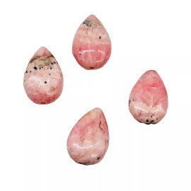 PremiumBead Sweet Pink Rhodochrosite 15x10mm Teardrop Beads | 4 Beads |