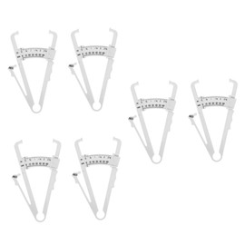 Healeved 6pcs Handheld Skinfold Caliper for Accurate Measurement Lightweight Portable Tester and Centimeter Scales for Men and Women Fitness Tracking