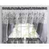 American Linen 3 Piece Embroidered Window Curtain Set, Valance and