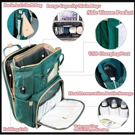 Unbranded Multi Function Baby Diaper Bag Backpack with Changing Station Mommy Travel Bag-G