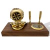 aubaho Pen Holder Desk Compass Diving Helmet Ship Maritime Nautical