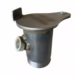 LavaLock UDS 2 IN THREADED EXHAUST DAMPER WITH 1/2" NPT THERMOMETER WITH BUNG - STEEL, BO