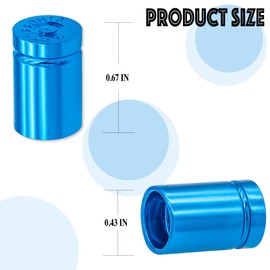MEAJOO 4PCS Bullet Shell Tire Valve Stem Caps, Leak-Proof Air Caps Cover, Airtight Aluminum Alloy Dust-Proof Car Accessories, Universal for Cars, SUVs, Bikes, Trucks and Motorcycles (Light Blue)