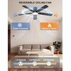Ohniyou Ceiling Fans with Lights, 52 Inch Low Profile Ceiling