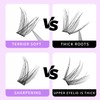 Bodermincer 84 Cluster D Curl Natural Style Eyelashes Professional Makeup