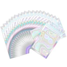 Tarocat Baggies Baggys Mylar Bags, Pack of 100 Aluminium Foil, Mylar Bags, Zip Bag with 10 x 18 cm, Rainbow Colours, Plastic, Package Material, Zip