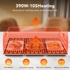 Electric Warming Tray（36.6x15x1inch） Glass Surface, 4-in-1 Food Warmers for Parties