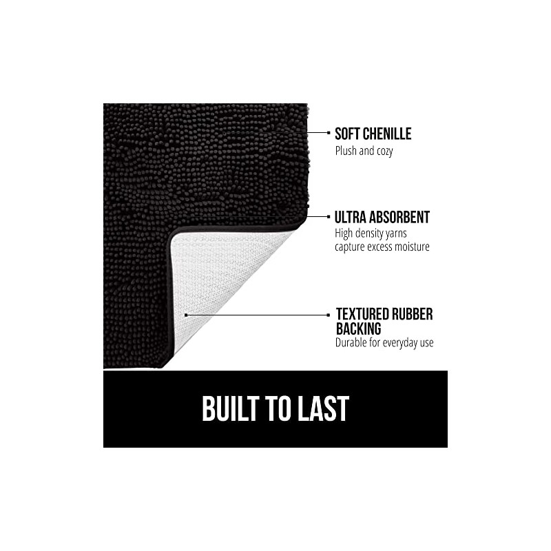 GORILLA GRIP GORILLA GRIP Bath Rug Mat 70x24, Thick Soft