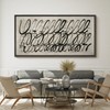 SIGNFORD Extra Large Framed Canvas Abstract Black Brush Script Pattern