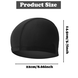 ATSNOSH Pack of 3 Swimming Caps for Men and Women, Elastic Swimming Caps for Adults, Lightweight Swimming Caps, Club Cover, Soft, Comfortable, Durable, 3 Colours, for Swimming Fitness (3 Pieces)