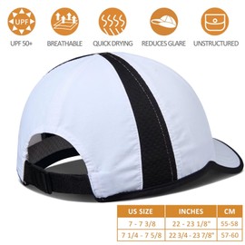 GADIEMKENSD Hat Baseball Cap, UPF 50+, Quick Dry, Lightweight, Breathable, Trucker, for Men Women, Mesh, Running, Golf, Sports, White, XL