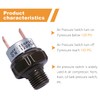 mankk Black 120-150 PSI Air Pressure Switch, 1/4"NPT Thread, 24V