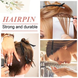 AWOGIPD Hair Clips, Hair Clips, Hairdresser, No Pulling Hair, Hair Clips for Styling and Cutting, Hair Clips Curls, Fixing, Professional Salon Hair Clips, Set of 4