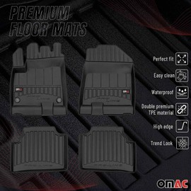 OMAC Premium Floor Mats for Kia NIRO EV 2019-2022 All-Weather Heavy Duty 4X