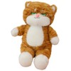 13.7 Inches /35cm Fat Orange Plush Cat Toy, Realistic Stuffed