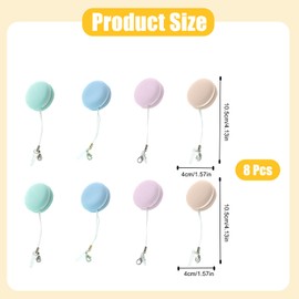 APCGSM 8PCS Macaron Phone Screen Cleaner, Cute Macaron Pendant Mobile Phone Screen and Eyeglass Brush Cleaner Wipes, Round Shaped Macaron Hoopliee Screen Cleaner