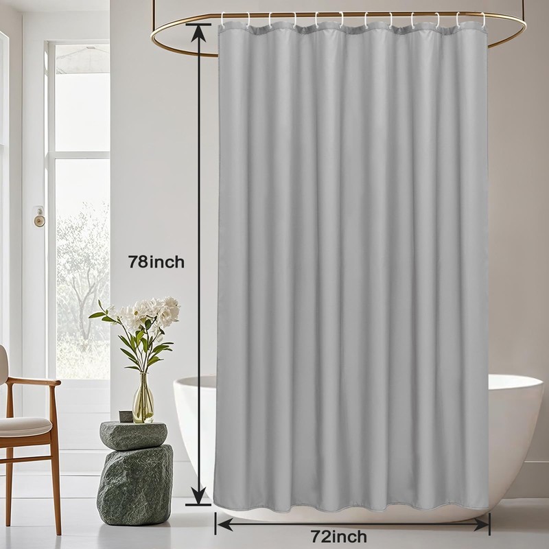 AooHome Extra Long Shower Curtain 72 Width x 78 Height