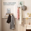 UOCO Coat Hook Rail Wall Mounted Coat Rack-5 Double Hook,